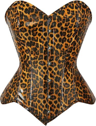 Daisy corsets Women's Daisy Corsets Womens Pvc Steel Boned Overbust Corset Waist Cincher Bustier Top & Plus Size in Kuwait
