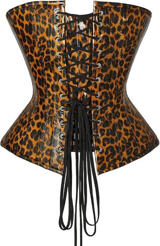 Daisy corsets Women's Daisy Corsets Womens Pvc Steel Boned Overbust Corset Waist Cincher Bustier Top & Plus Size in Kuwait