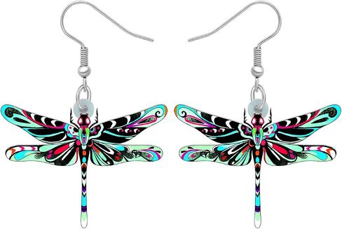 Acrylic Funny Floral Dragonfly Earrings Insect Dangle Jewelry Gifts for Women Hypoallergenic Summer Charms in Kuwait