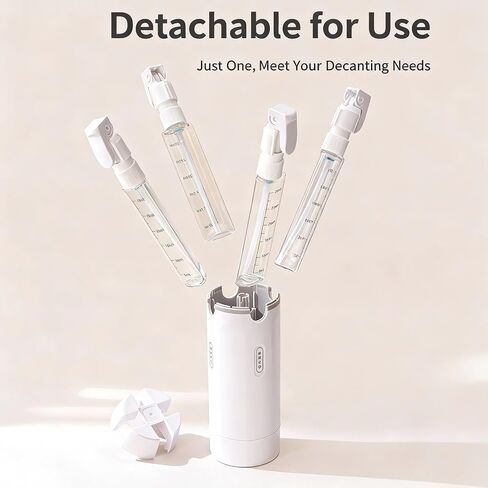 4 in 1 Travel Dispenser Bottle,4 Pack 30ML Travel Bottles for Toiletries, Leak Proof Travel Size Containers (White, OneSize) in Saudi Arabia