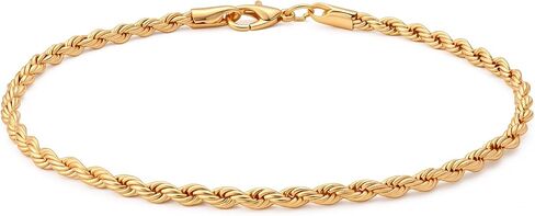 Gold Plated Anklets Chain for Women Non Tarnish Waterproof Gold Anklet for Women Rope Anklets Bracelet for Womens Anklets Jewelry in Saudi Arabia