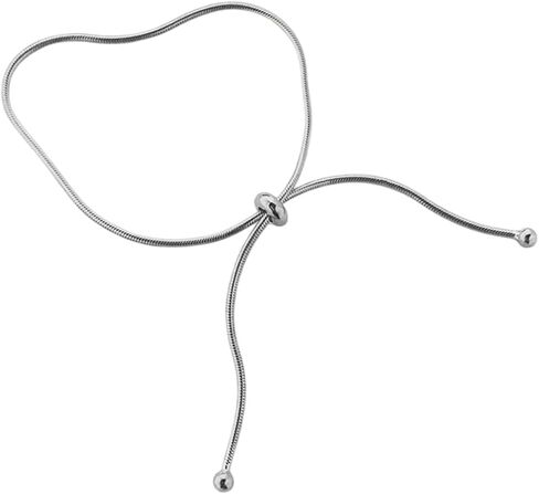 Sterling Silver Snake Chain Anklet for Women Adjustable Pull Tie Foot Bracelet Dainty Minimalist Summer Beach Jewelry in Kuwait