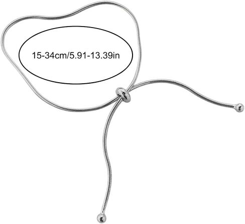 Sterling Silver Snake Chain Anklet for Women Adjustable Pull Tie Foot Bracelet Dainty Minimalist Summer Beach Jewelry in Kuwait