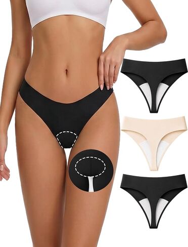 Thongs for Women Camel Toe Thong Underwear Seamless No Show G String Panties, Breathable Camel Toe Concealer in Kuwait