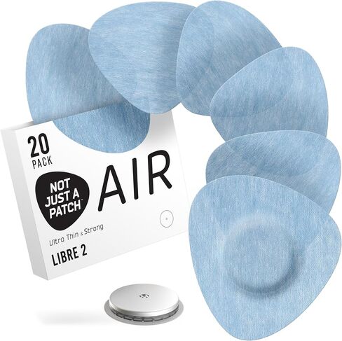 Not Just A Patch Freestyle Libre 2 Covers (20 Pack) - Thin, Strong and Light, Ultra-Long 14 Day Adhesion - Durable Lingo CGM & Libre 2 Sensor & Protector Patches - Beige in Saudi Arabia