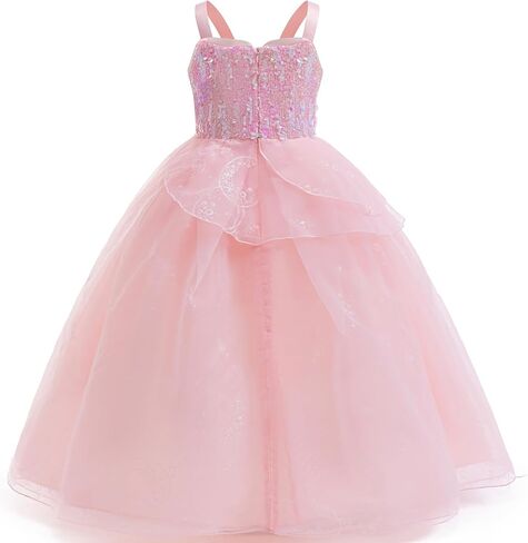 Girls Pink Dress Costume Kids Tulle Dress for Halloween Costumes Birthday Party with Accessory Set in Saudi Arabia