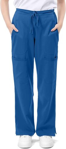 NY Threads Medical Scrub Set for Women, 1 Scrub Top and 1 Scrub Pant Loose Fit, Soft Stretch, Small, Royal Blue in Saudi Arabia