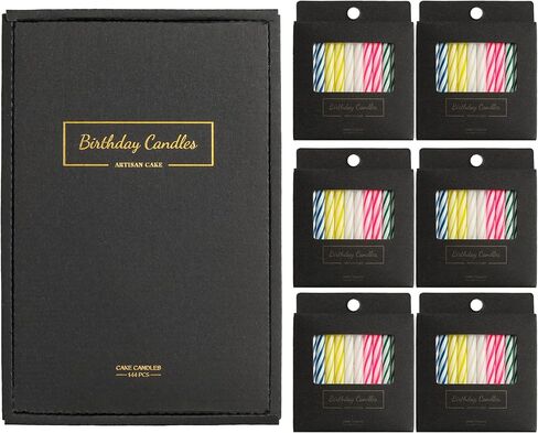 144-Count Multicolored Birthday Candles, Spiral Candles, Cupcake Candles, Party Celebration in Saudi Arabia
