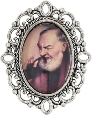 St Padre Pio Lapel Pin Set with Saint Prayer Card Catholic Spiritual Protection Devotional in Kuwait