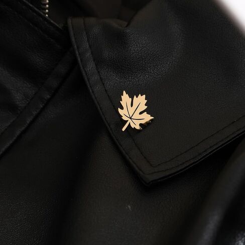 Maple Leaf Brooch Stainless steel Bow Button Suit Badge Dad Men's Gifts in Kuwait