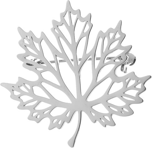 Maple Leaf Brooch Stainless steel Bow Button Suit Badge Dad Men's Gifts in Kuwait
