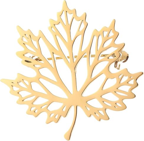 Maple Leaf Brooch Stainless steel Bow Button Suit Badge Dad Men's Gifts in Kuwait
