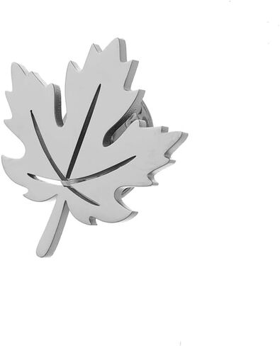 Maple Leaf Brooch Stainless steel Bow Button Suit Badge Dad Men's Gifts in Kuwait
