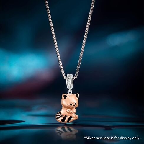 Red Panda Charms for Bracelet Beads 925 Sterling Silver Rose Gold-plated Pendant Decorative Bracelet Necklace Jewelry Christmas Birthday Gift for Women Mom in Saudi Arabia