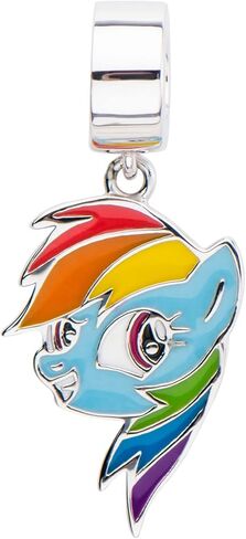 Hasbro Jewelry Unisex My Little Pony Rainbow Dash 925 Sterling Silver Charm in Kuwait