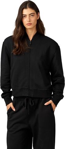 Gottex Beach Life Cozy Coast Airport Bomber Sweatshirt - Front Zipper Closure, Side Pockets, Bottoms Sold Separately in Kuwait