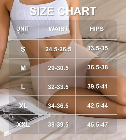 ASIMOON High Waisted Seamless Underwear for Women No Show Full Coverage Panties Tagless Soft Ladies Briefs 6 Pack in Saudi Arabia