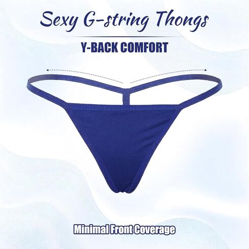 10 Pack Women's G-string Thong Comfortable Stretch Low Rise Underwear Tiny Micro Sexy No Show Panties Breathable Cheeky Underwear for Ladies Women in Saudi Arabia