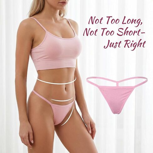 10 Pack Women's G-string Thong Comfortable Stretch Low Rise Underwear Tiny Micro Sexy No Show Panties Breathable Cheeky Underwear for Ladies Women in Saudi Arabia