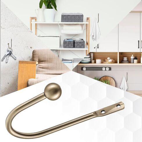 2 Pcs Curtain Holdbacks, Curtain Tiebacks Wall Mounted Curtains Hooks Drapery Tie Backs with Screws U Shaped Curtains Pull Backs for Bedroom, Living Room, Office Drapes (Antique Bronze) in Kuwait
