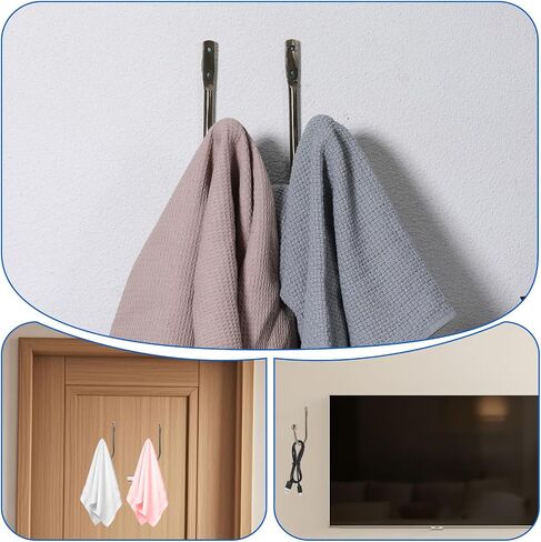 2 Pcs Curtain Holdbacks, Curtain Tiebacks Wall Mounted Curtains Hooks Drapery Tie Backs with Screws U Shaped Curtains Pull Backs for Bedroom, Living Room, Office Drapes (Antique Bronze) in Kuwait