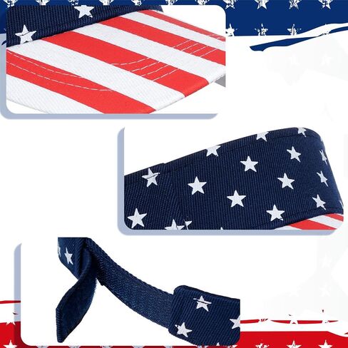 2Pcs 4th of July Patriotic Sun Visors Hats for Women UV Protection, Red White Blue Star Visor Hat, Summer Outdoor Sports Golf Tennis Travel Caps in Saudi Arabia