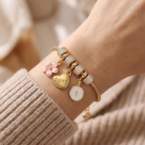 Aunt Gifts For Mothers Day Cross Faith Bracelet Easter Basket Stuffers Aunts Presents From Niece Nephew Christmas Birthday GIft For Aunts GIfts Bracelet in Kuwait
