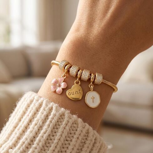 Aunt Gifts For Mothers Day Cross Faith Bracelet Easter Basket Stuffers Aunts Presents From Niece Nephew Christmas Birthday GIft For Aunts GIfts Bracelet in Kuwait