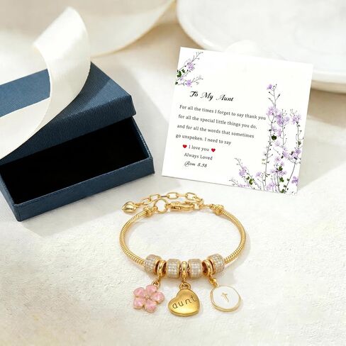 Aunt Gifts For Mothers Day Cross Faith Bracelet Easter Basket Stuffers Aunts Presents From Niece Nephew Christmas Birthday GIft For Aunts GIfts Bracelet in Saudi Arabia