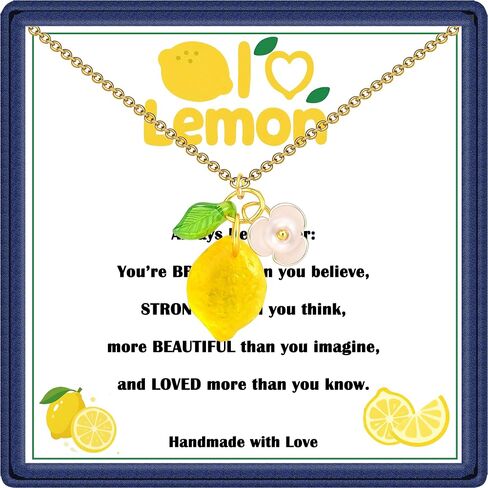 Dainty Yellow Lemon Bracelet for Women, Cute Fruit Lemon Charm, Exquisite Jewelry Gift for Birthday Christmas Friend Sister Mom Daughter Niece in Saudi Arabia