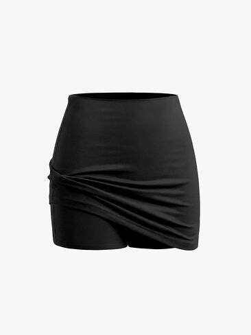 Women's Bodycon Mini Skirt with Shorts Stretchy Tight Sexy Skirt with Streetwear Style Y2k Sports Daily Going Out in Kuwait