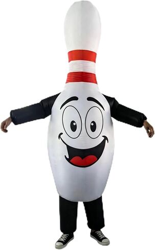 Inflatable Bowling Costume Mascot Blow up Suit for Adults Fun Valentines Christmas Halloween Party Cosplay Fancy Dress in Saudi Arabia