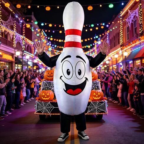 Inflatable Bowling Costume Mascot Blow up Suit for Adults Fun Valentines Christmas Halloween Party Cosplay Fancy Dress in Saudi Arabia