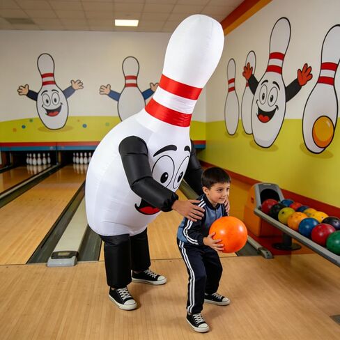 Inflatable Bowling Costume Mascot Blow up Suit for Adults Fun Valentines Christmas Halloween Party Cosplay Fancy Dress in Saudi Arabia