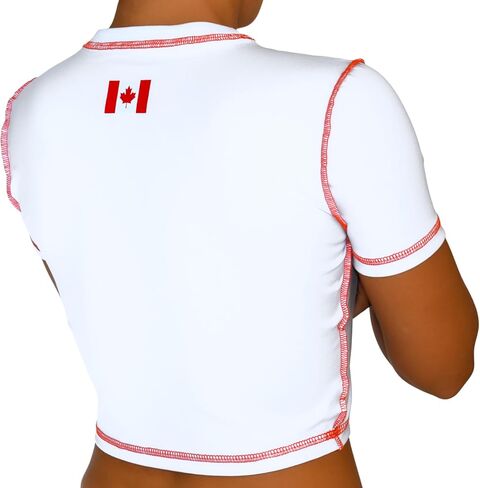 تي شيرت علم كندا - قميص قصير بفخر كندا - جيرسي وطني بعلم كندا - تذكار فخر كندي - جيرسي كأس العالم - هدية سفر - مقاس واحد مناسب (XS-M) in Kuwait