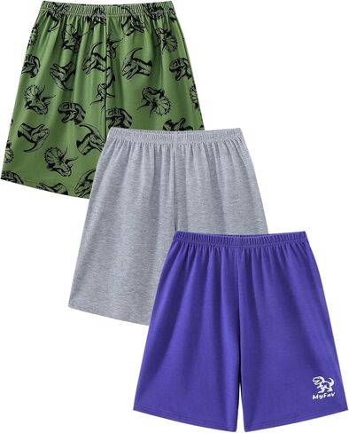 MyFav Boys Pajama Shorts 3 Pack Sleepwear Shorts for Teen Boys Plaid Camouflage Lounge Summer Comfy Pj Bottom in Saudi Arabia
