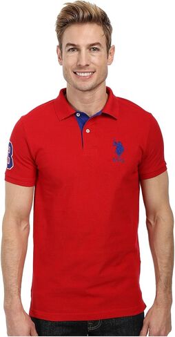 U.S. Polo Assn. Men's Short-Sleeve Polo Shirt with Applique in Kuwait