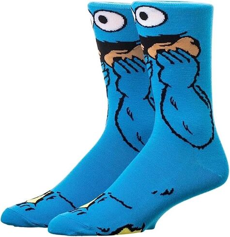 TCB Creations Cookie Lover Cartoon Monster 360-Degree Graphic Print Crew Socks in Saudi Arabia