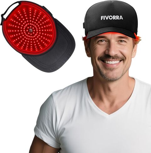 Hair Growth Red Light Therapy Cap: 650nm & 850nm Cordless Light Hat, 2000mAh Rechargeable Battery in Kuwait