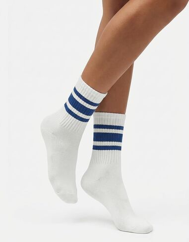 3 Pairs Women Striped Tube Socks Fun Novelty Cute Crew Socks Retro Sport Mid-Calf Socks for Women Grils in Saudi Arabia