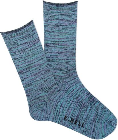 K. Bell women's Fun Roll Top Crew Socks - 1 Pairs - Comfortable & Cute Fashion Gifts in Kuwait