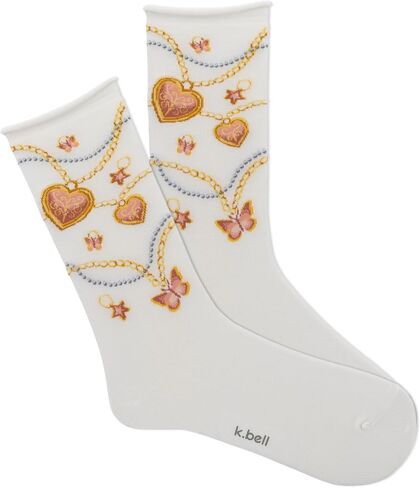 K. Bell women's Fun Roll Top Crew Socks - 1 Pairs - Comfortable & Cute Fashion Gifts in Kuwait