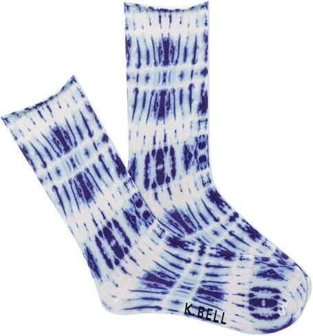 K. Bell women's Fun Roll Top Crew Socks - 1 Pairs - Comfortable & Cute Fashion Gifts in Kuwait