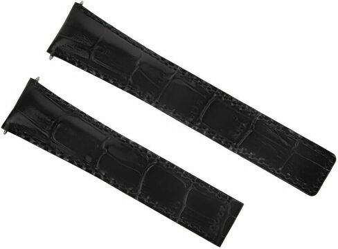 Ewatchparts 22mm Leather Watch Band Strap Compatible With Tag Heuer Carrera CV2A10 FC5037/39/40 Black in Kuwait