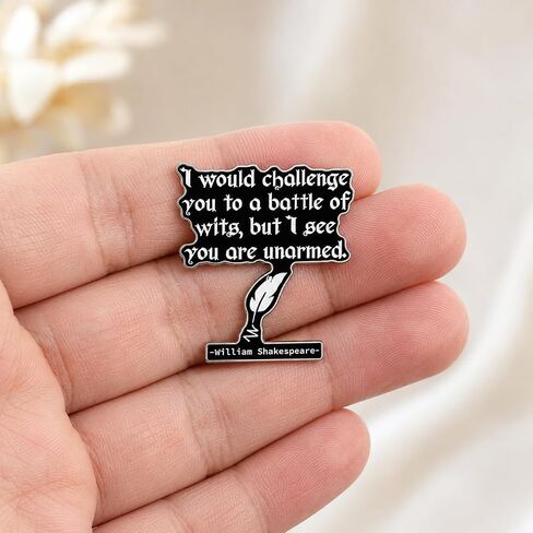 Funny Literature Enthusiast Pin - Enamel Literary Quote Pins Brooch for Backpack, Jackets, Hats. Sarcastic Humor Brooches Gift for Book Lovers, Teens and Adults in Saudi Arabia