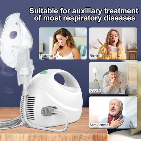 Nebulizer Machine for Adults & Kids，Desktop Compressor with Nebulizer Mask,Mouthpiece and Tubing for Home Use in Saudi Arabia