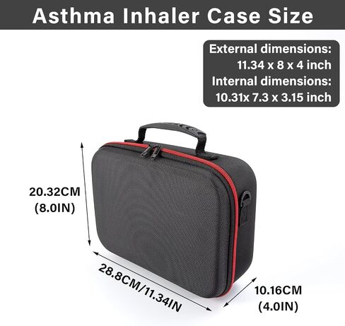 Nebulizer Bag for Smart Nebulizer,Portable Hard Case,Desktop Inhaler Nebulizer for Home Travel Use, Medicine Storage Bag for Inhaler Spacer, Masks, Asthma Accessories for Kids and Adults,Red in Saudi Arabia