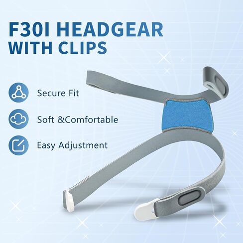Airfit F30i Headgear Strap, AirFit F30i Headgear with Clips, Replacement CPAP Headgear for Airfit F30i (Without Mask) in Saudi Arabia
