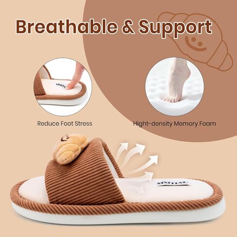 XIXITIAO Cute House Slippers for Women Men Indoor Cozy Memory Foam Slip On Open Toe Slippers Funny Comfy Cartoon Slippers in Saudi Arabia
