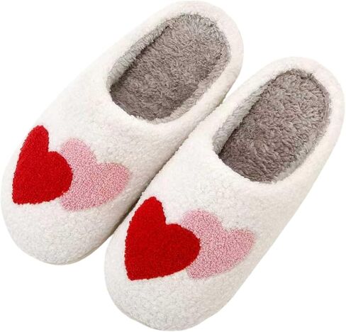 Womens House Fruit Slippers For Bedroom Elastic Comfy Retro Memory Foam Fuzzy Soft Plush Anti-Skid Sole Lined Winter Wool Warm Indoor Outdoor Home Mens Slip-On Flower Shoes in Kuwait